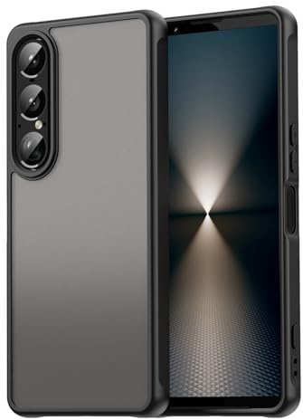 PanXCase für Sony Xperia 1 VII Hülle, Matt Transparente Militärische Stoßfeste Handyhülle Sony Xperia 1 VII Schutzhülle (Schwarz)