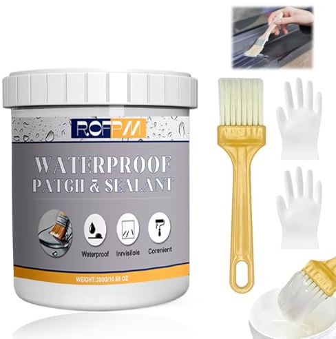 ROFPM Transparent Waterproof Sealant, Waterproof Paint, Coating, Polyurethane Coating for Kitchen, Bathroom, Roof & Wall Repairs, Clear Paint & Glue