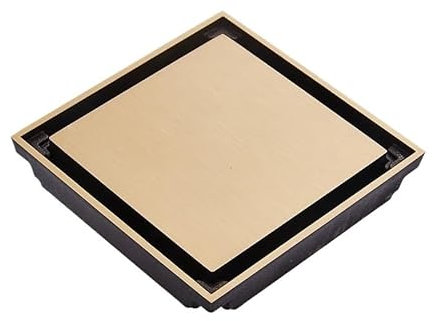 ZGPjubilant Desagüe de Suelo de 10 x 10 cm, de Acero Inoxidable, Cuadrado, para Ducha, con Inserto de Azulejos, Canal de Drenaje, Rejilla para desagüe de Cocina y baño (antigüedad).