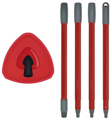 Yuunaie Mop Replacement Handle 4 Section Replacement Base Head Set Compatible with Vileda Spin EasyWring Mop Accessories for Floor Cleaning