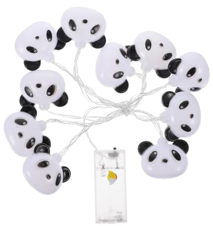 MUELODSIC Panda Lichterkette aus Kunststoff LED Bodendeckung Weihnachtsbeleuchtung für Schlafzimmer Wohnzimmer
