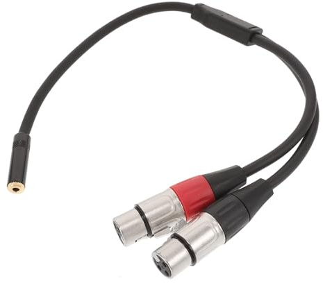 Beavorty Trs zu Dual Xlr Y Kabel 3 Adriges Doppelt Geschirmtes Audiokabel mit Vergoldeten Steckern 0, Länge Geeignet für Recording und Mischpultanwendungen