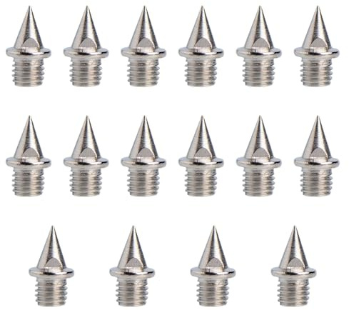 SunsoilGiant 16 Piezas de Clavos de Repuesto para Zapatillas de Atletismo para Adultos, de Metal, 7 Mm, Portátiles Y Ligeros, Ideales para Carreras de Velocidad, Clavos Afilados Plateados