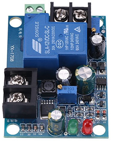 Akozon 30A Automatisches Ladegerät Ladegerät Controller Modul YX-1708 Exzessive Schützen Bord 12V/24V/36V/48V(12V)