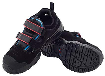 Leichte Arbeitssandale NIZO NZ010 S1 SRC Sicherheitsschuhe Schutz Stahlkappe Arbeitsschuhe Herren Damen Schuhe Sandale Gartenschuhe Herrenschuhe Damenschuhe Unisex (45 EU)