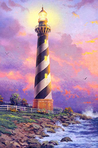 Texupday Seaside Nautischer Leuchtturm, doppelseitig, Sommerhaus-Flagge, 71,1 x 101,6 cm