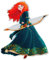 Mono Quick Disney Princess Appliques, Iron-on Patches, Ariel, Vaiana, Mulan, Belle and Much More (14084 - Merida)