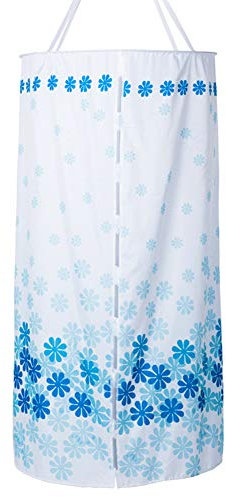 MNSSRN Hanging Tenda della Doccia, l'isolante Termico di Closed Circolare Impermeabile Muffa ed a Prova di Spessore Calore Pieghevole Doccia Copertura di Balneazione Bagno Tenda,Blu,100 * 200cm
