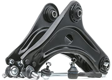 RIDEX 772S0474 Satz Querlenker-Reparatursatz Vorne mit Gummilagern mit Trag-/Führungsgelenk mit Gummilager passend für PEUGEOT 1007 (KM)