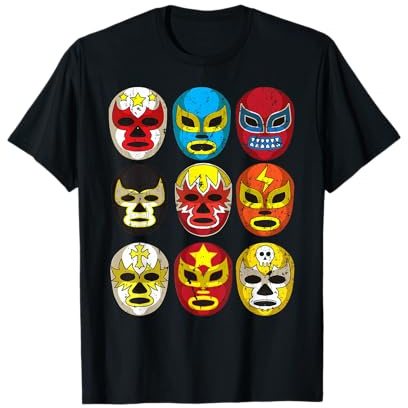 Cool Lucha Libre Lottatori Maschere | Divertente Wrestling Gift Fan Maglietta
