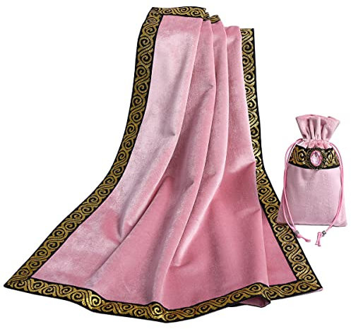 BLESSUME Tarot Tischdecke Altar Tarot Tuch (Rosa 1)