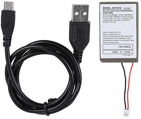 Fdit Batteria di Ricambio per Controller con Cavo USB, Batteria Ricaricabile da 2000 MA con Cavo USB per Controller di Gioco