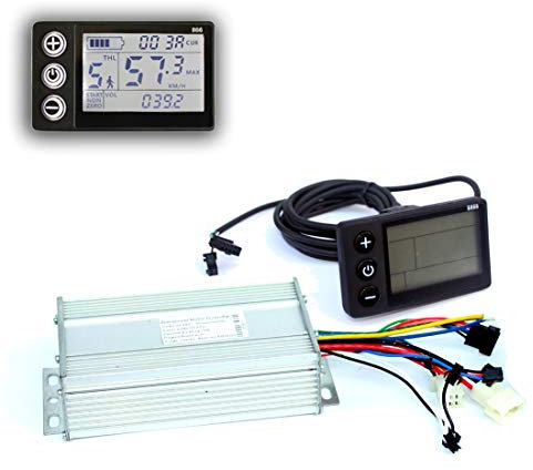 L-faster 400W 1000W Fahrrad Brushless Motor Controller mit LCD Display Tachometer Bildschirm Voltmeter für Roller Fahrrad (36V 800W-1000W)