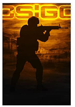 WFKLMSL Csgo Counter Strike Poster Leinwand Poster Wandkunst Dekor Druck Bild Gemälde für Wohnzimmer Schlafzimmer Dekoration Rahmen Stil 40 x 60 cm