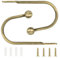 TAIYOU 2 Stück Raffhalter Gardinen Metall Vorhang Raffhalter Haken Dekorativer Wandmontage Raffhaken für Schlafzimmer Wohnzimmer Bäder Küchen Büros Esszimmer Cafés Bronze Runder Kopf