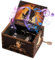 Spieluhr aus Holz, HalloweenSpieluhr aus Holz mit individueller Gravur, durchsichtige klassische Halloween-Spieluhr mit tanzender Figur, 2,5 2 1,7 Zoll Vintage-Spieluhr für Weihnachten, Geburtstag
