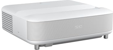 Epson EpiqVision Ultra LS650 Short Throw 3-Chip 3LCD Smart Streaming Laser Projector 4K PRO-UHD, HDR, 3600 Lumens, up to 120, Setting Assistant, Android TV, Sound by Yamaha - White