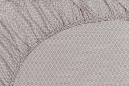 Pip Studio Spannlaken Thousand Leaves Farbe Lila Größe 90x200 für Matratzen bis zu 25cm Höhe