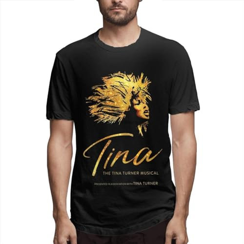 MAOZEEN Clevie Tina - The Tina Turner Musical Men Black Popular Tshirt