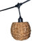 Guirlande lumineuse raccordable d'extérieur avec abat-jour en polyrotin style bohème 7 ampoules à filament douille E27 LED blanc chaud PINE LIGHT 6m