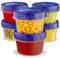 Small Plastic Food Deli Containers With Twist Top Lids - (4 Oz) - [6 Pack] - Food Storage Containers Takeout To Go - Storage Airtight Plastic Containers - Microwave, Freezer & Dishwasher Safe BPA-Free