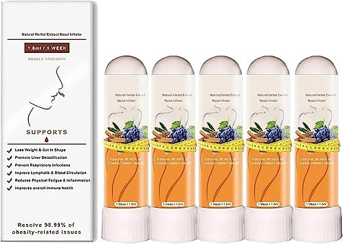 sjfscqr Inhalador Nasal de extracto de Hierbas Naturales, inhalador Nasal, Hierbas Naturales para Bajar de Peso y moldear el Cuerpo en Aerosol inhalador Nasal, moldear el Cuerpo y Eliminar el Edema