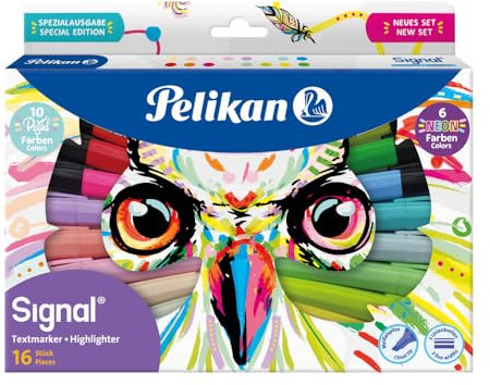 Pelikan Textmarker Signal - farbig sortiert - 16 Stück