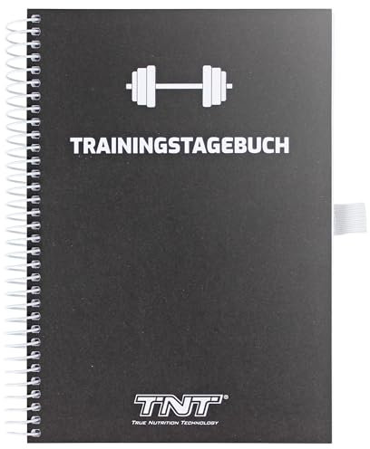 TNT Trainingstagebuch - schwarz (DIN A5) für Fitness, Workout, Krafttraining, Gym • Workout Planer • Fitness Notizbuch (132 Seiten)