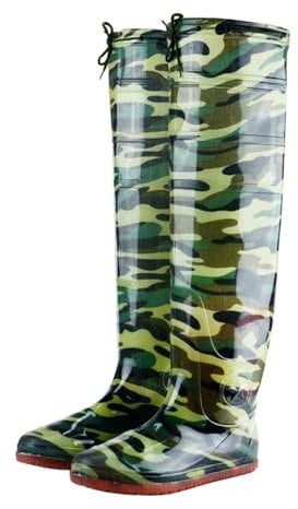 Watstiefel Camouflage Watstiefel Für Männer Frauen Hüftstiefel Leichtgewichtige wasserdichte Anti-Rutsch-Regenstiefel Für Angeln Jagd(43 EU)