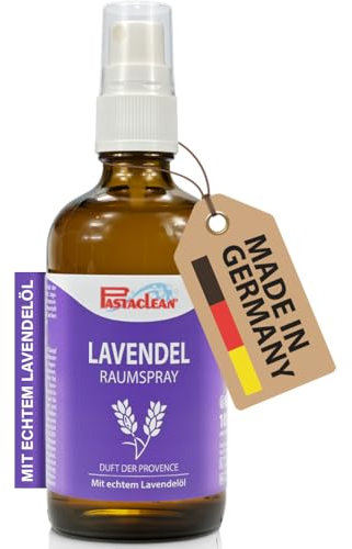 Pastaclean® Lavendelspray (100ml) Lavendel Spray Lavandula Angustifolia - Ideal als Raumspray, Kissenspray, Einschlafspray - Mit echtem Lavendelöl
