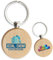D&Vlab Kit 25pz Portachiavi Rotondi In Legno Ciondolo Tondo Personalizzato Con Logo Testo Stampa a colori - Gadget aziendale Pubblicitario Idea Regalo Natale