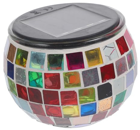 Happyyami Solarlampe Für Garten Wasserdichte Dekorative Glaskugel-leuchte Im Mosaikdesign Für Romantische Atmosphäre Im Freien Für Den Garten