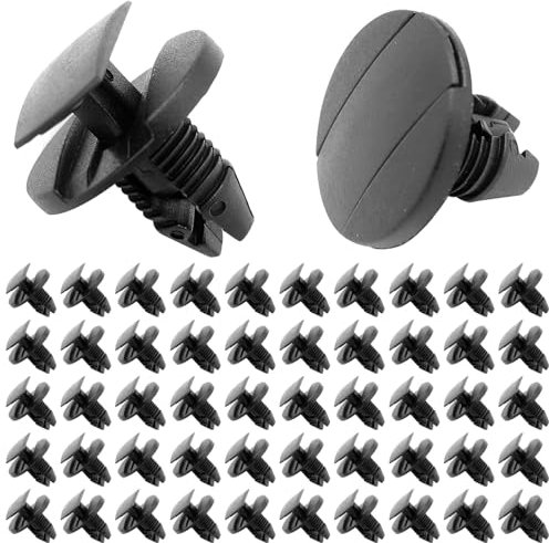 50 Pcs Clips de Fixation Voiture, Clips Voiture 8mm, Clips pour Peugeot, Clips Carrosserie, Rivet Plastique Voiture, Agrafe Voiture Compatible avec Citroen Peugeot Jumpy Berlingo C3 C4 C5 C6 clio2