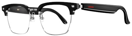 VBESTLIFE Smart Brille mit Sprachtranslator, Anti Blue Light Languages ​​-Übersetzungsbrillen, Eingebauter Mikrofon -Lautsprecher für Musikanrufe
