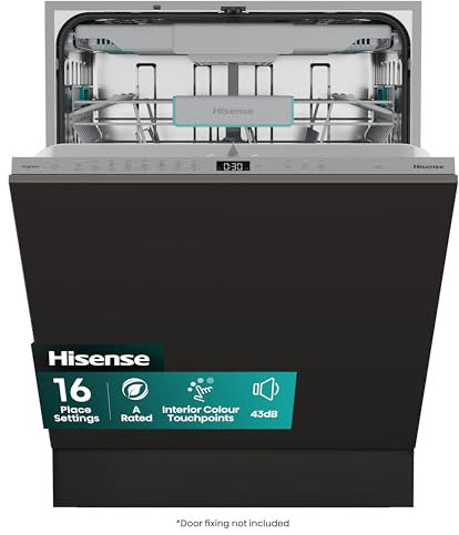 Hisense Integrated Standard Dishwasher - Black - A Rated