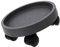 POPETPOP 1 Pièce Plateau pour Pot De Fleurs avec Rouleau Soucoupe à Plantes sur roulettes Plateau De Pot à Fleurs Chariot à Plantes avec Roue Roues Robustes Grey Résine