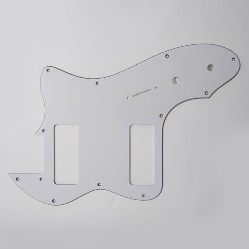 P90 2 Pickup Pickguard Scratch Plate for Fender 72 Thinline Telecaster Style Guitar Replacement Parts (Beige)