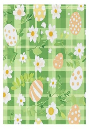 Oster-Flaggen, grün, für den Außenbereich, Banner für Terrasse, Dekoration, 71,1 x 101,6 cm, doppelseitig