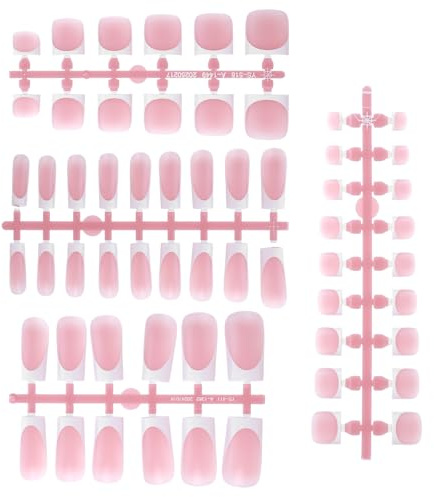 60 Stück Fingernägel zum Aufkleben Kurz Nägel zum Aufkleben Kurz Weiß Nägel Press-on Quadratische Fake Nägels für Full Cover Nagel Techniker Salon,Nail Art Lover DIY