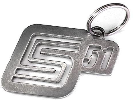 S51 Schlüsselanhänger Edelstahl Ostblock Moped Tuning DUB