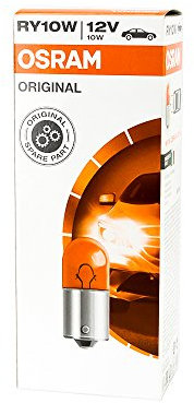 10x OSRAM Glühlampe Sockelglühlampe ORIGINAL-Line RY10W 12V 10W BAU15s