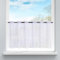 HongYa Voile Scheibengardine Transparenter Cafe Vorhang Kurzstore mit Blüten-Stickerei H/B 60/140 cm Weiß