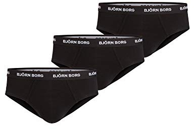 Björn Borg 9999-1221-90011 Cotton Stretch Brief 3p Boxer Herren Black L