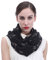 Lina & Lily Damen Loop Schal Rundschal Schlauchschal Katze (Schwarz)