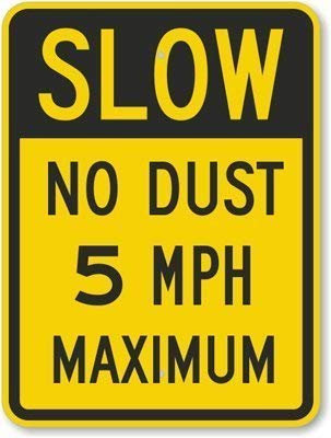 Lilyanaen Metallschild Aluminiumschild Slow No Dust 5 MPH Maximum Engineer Grade Schild 80 mil für Außen- und Innenbereich, 20,3 x 30,5 cm
