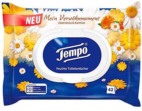 Tempo Feuchte Toilettentücher Calendula, 42 Tücher