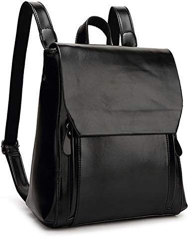 Jywmsc Frauen Lederrucksack Wasserdicht Schule College-Tasche Magnetverschluss Rucksack für M?dchen