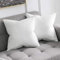 MIULEE 2er Set Samt Kissenbezug Flansch Kissenhülle Dekorative Sofakissen Dekokissen Umwickelte Kante Kissenbezüge Zierkissenbezug für Sofa Wohnzimmer Schlafzimmer 40x40 cm Reines Weiß