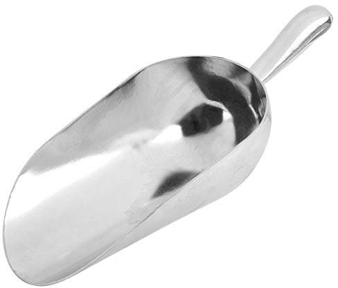 Paletta di fondo rotonda di alluminio Farina di ghiaccio Mestolo Utilità Cucina Cucina Buffet Dolci Caramelle Farina di ghiaccio