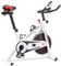 vidaXL Heimtrainer mit Pulsmesser Ergometer Fitnessgerät Fahrradtrainer Speedbike Fitness Fahrrad Hometrainer Trimmrad Weiß und Rot